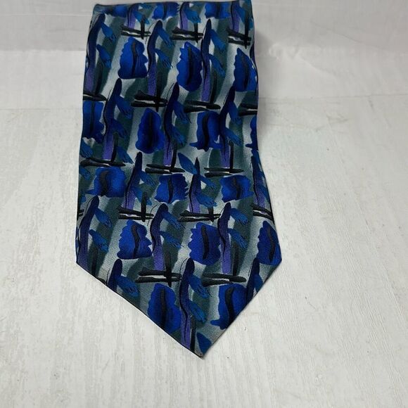 J. Garcia Men's Necktie Tie Silk California Mission Collection Fifteen 58" Blue - Picture 1 of 4